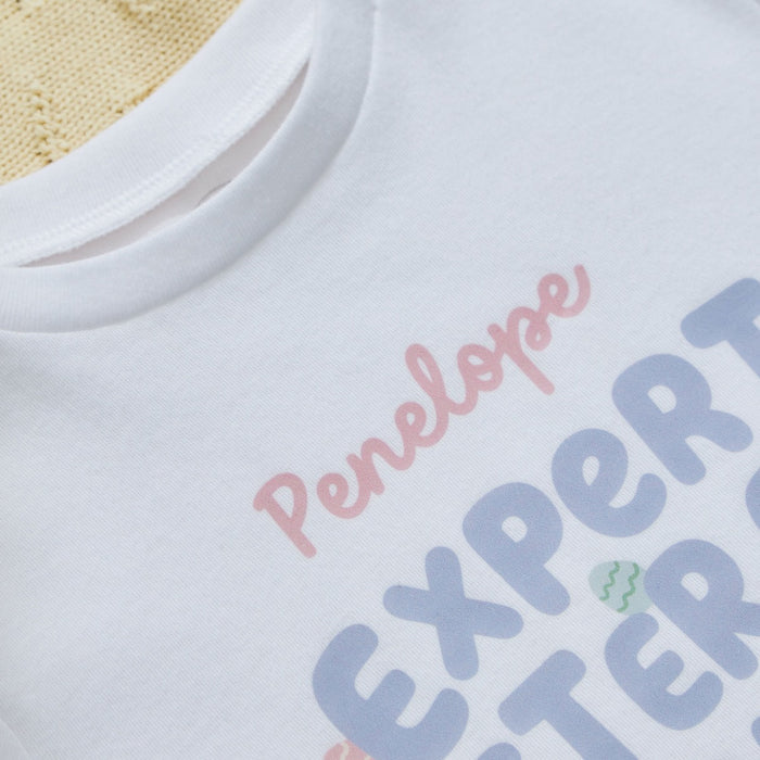My Kids Personalised Expert Easter Egg Hunter T-Shirt in Purple