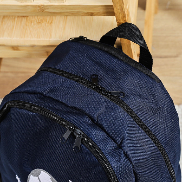 My Kids Personalised Footballer Large Navy Backpack