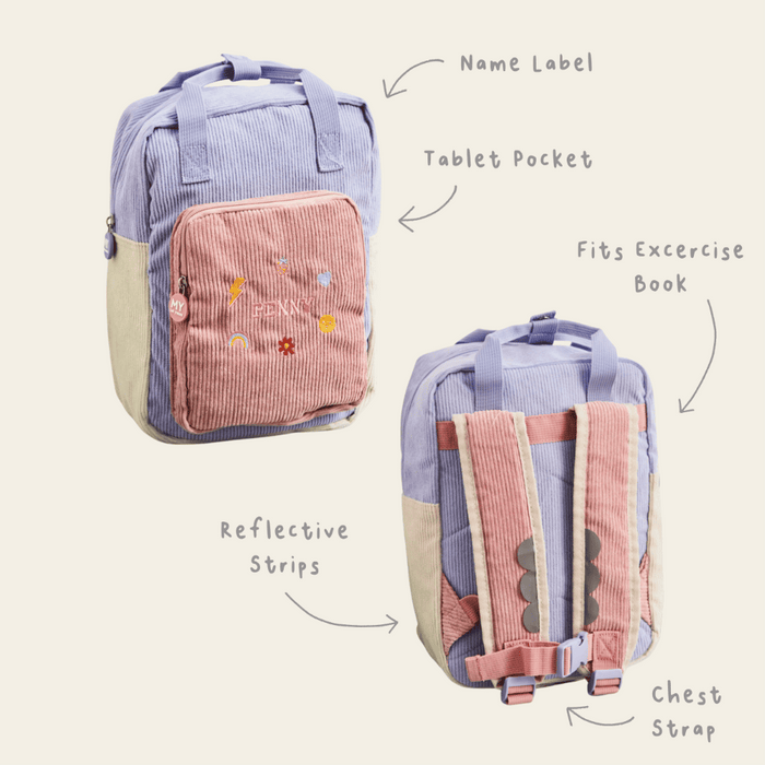 My Kids Personalised Icon Medium Grab Handle Backpack