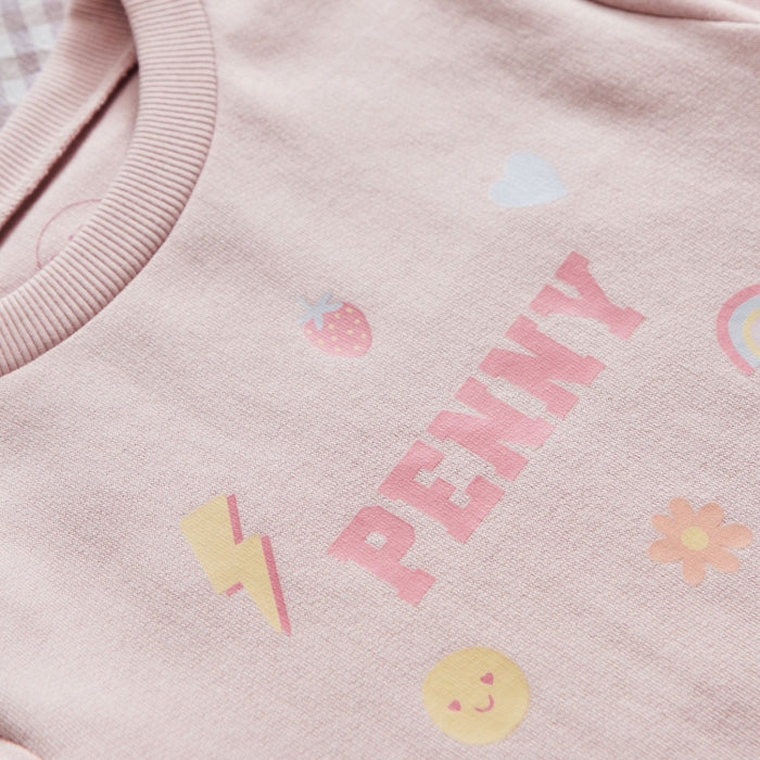 My Kids Personalised Pink Cartoon Sweatshirt