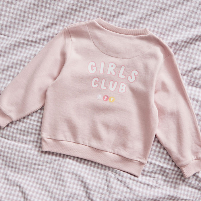 My Kids Personalised Pink Girls Club Sweatshirt