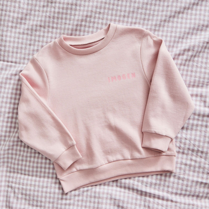 My Kids Personalised Pink Girls Club Sweatshirt