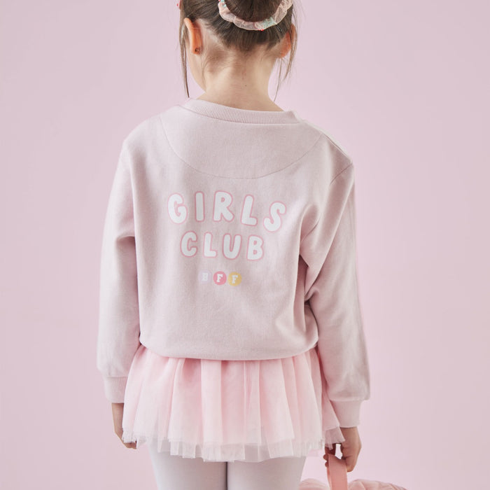 My Kids Personalised Pink Girls Club Sweatshirt
