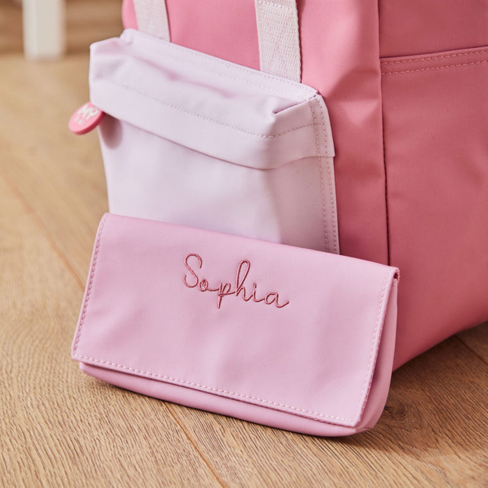 My Kids Personalised Pink Grab Handle & Purse Medium Backpack