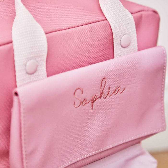 My Kids Personalised Pink Grab Handle & Purse Medium Backpack