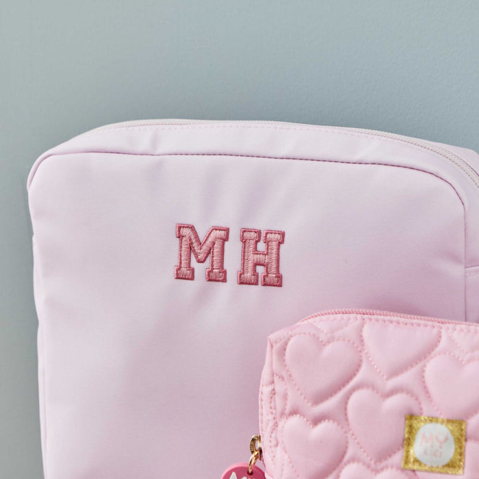 My Kids Personalised Pink Heart Pouch Set