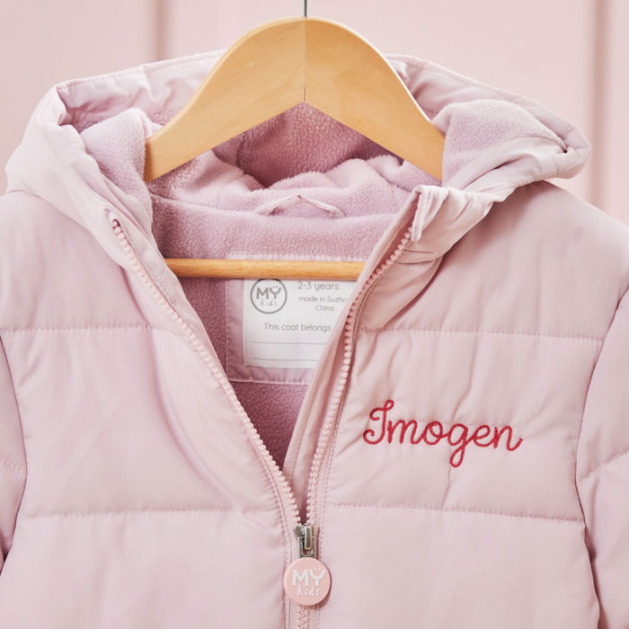 My Kids Personalised Pink Padded Jacket