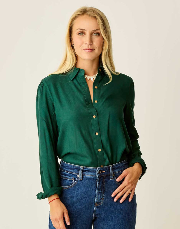 Nadia Twill Shirt: Bistro