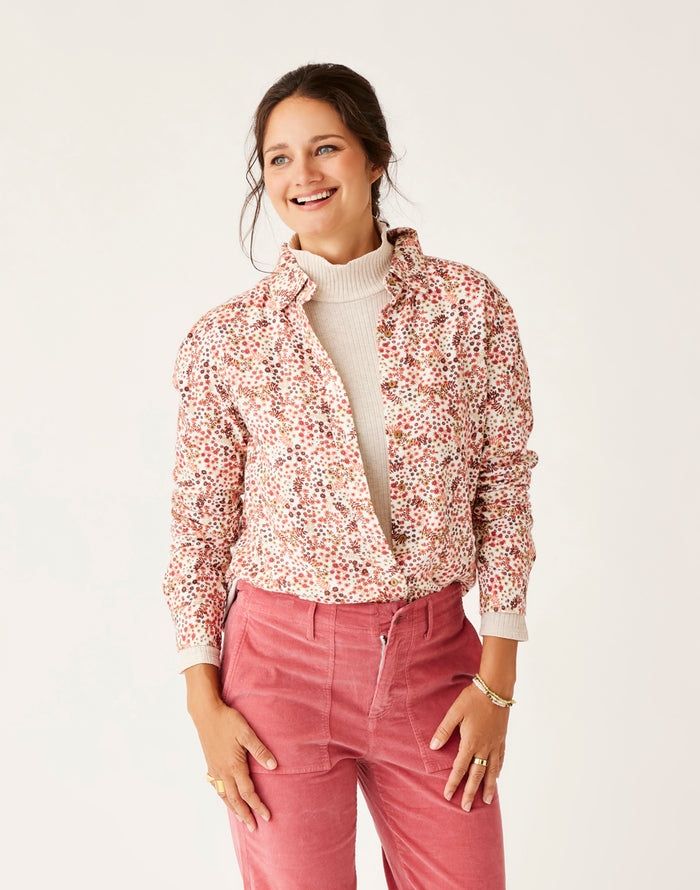 Nadia Twill Shirt: Cloud Ditsy - FINAL SALE