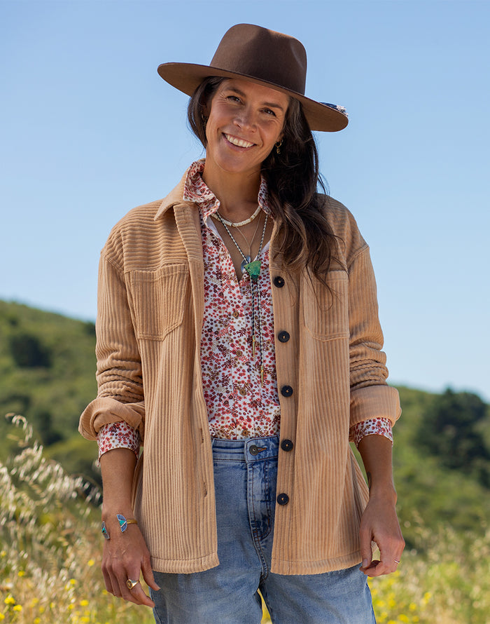 Nadia Twill Shirt: Cloud Ditsy - FINAL SALE