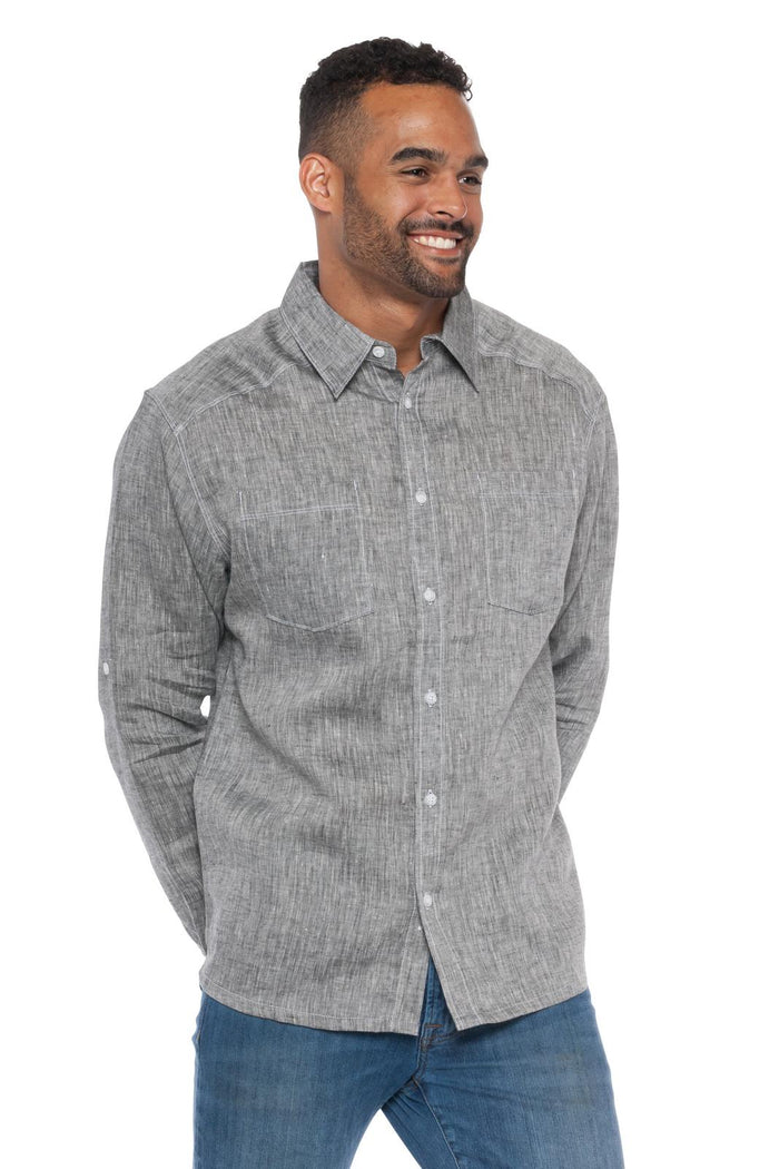 Napali | Men's Stain Resistant Long Sleeve Linen Shirt
