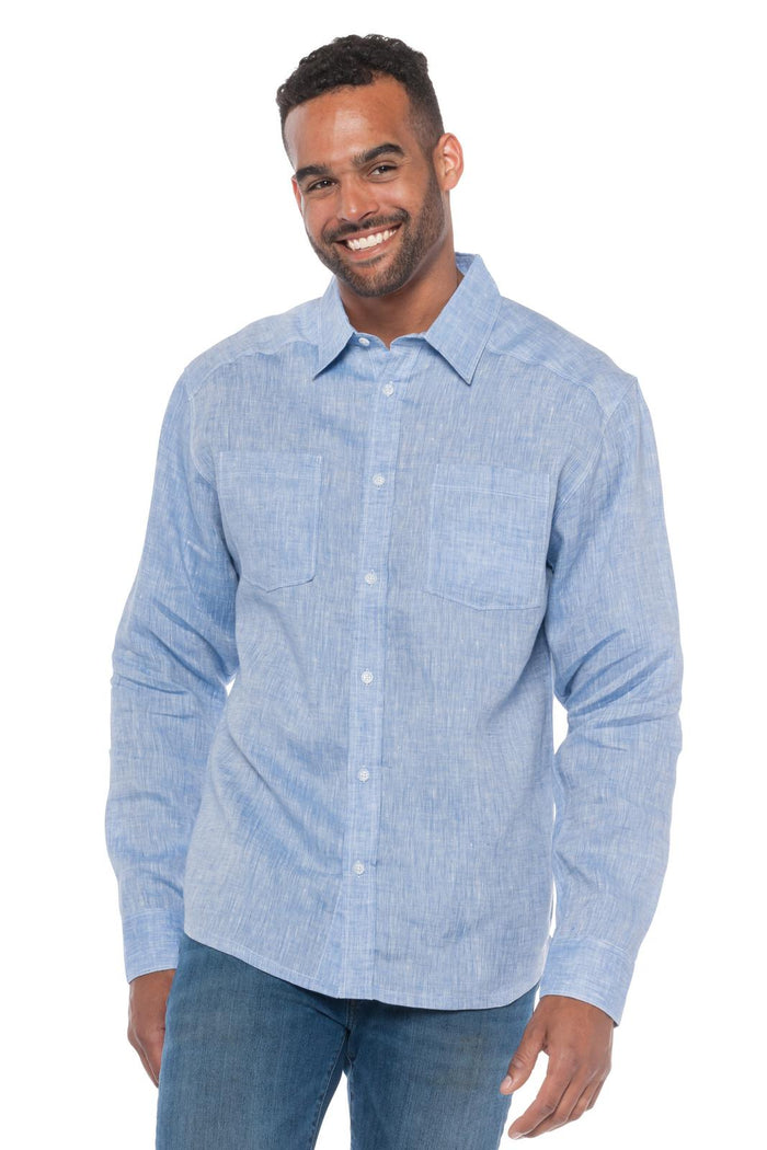 Napali | Men's Stain Resistant Long Sleeve Linen Shirt
