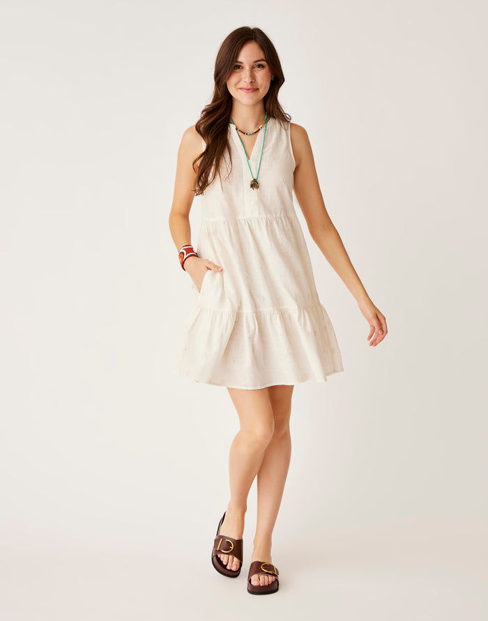 Nellie Eyelet Dress: Birch - FINAL SALE