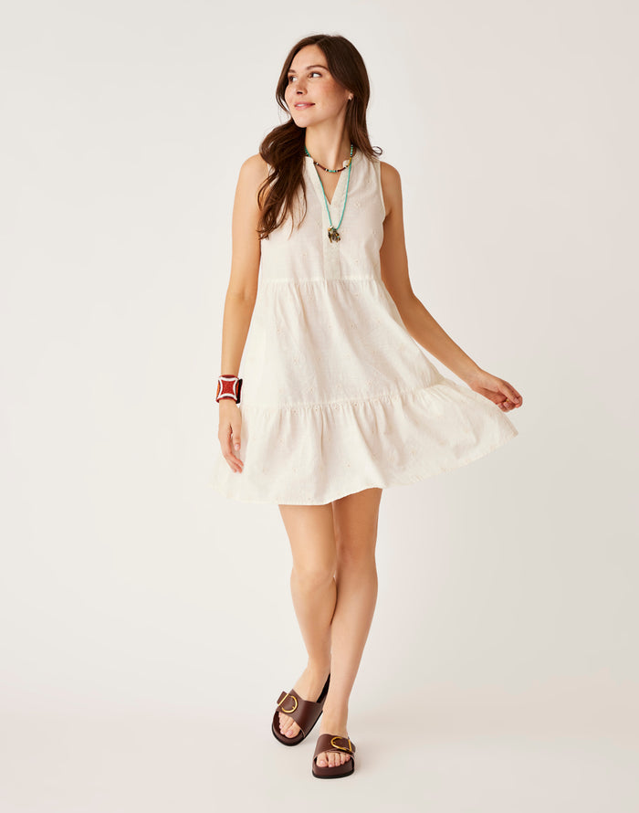 Nellie Eyelet Dress: Birch - FINAL SALE