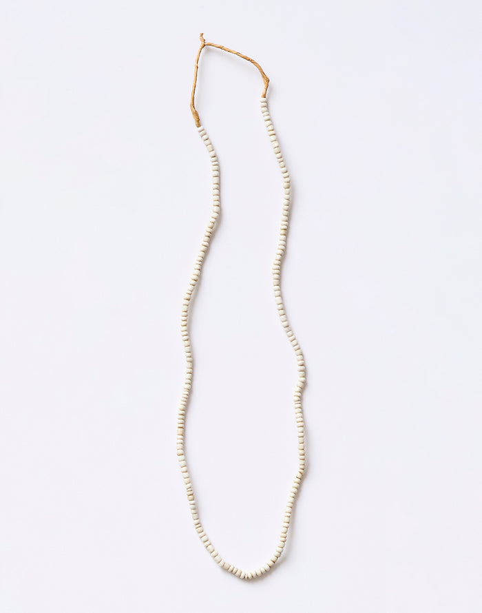 Neutral Beaded Necklace: Cream