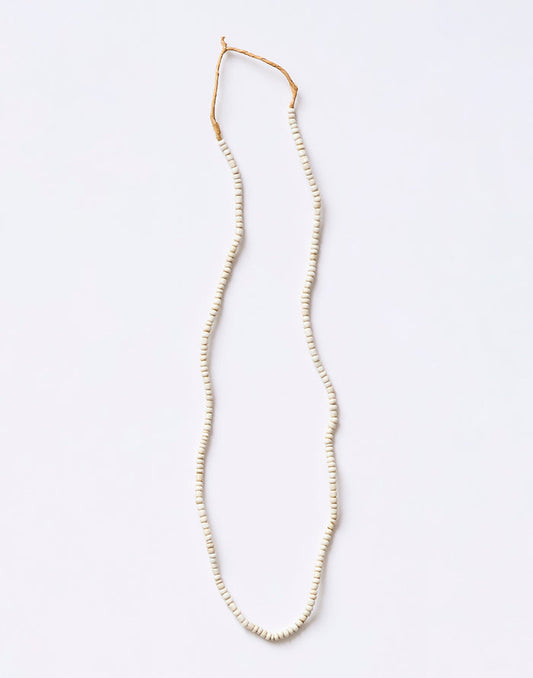 Neutral Beaded Necklace: Cream