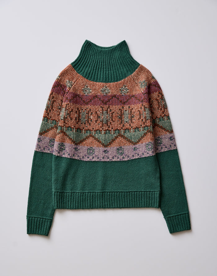 Neve Fairisle Turtleneck: Bistro Fairisle