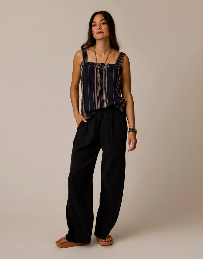 Nico Gauze Pant: Black