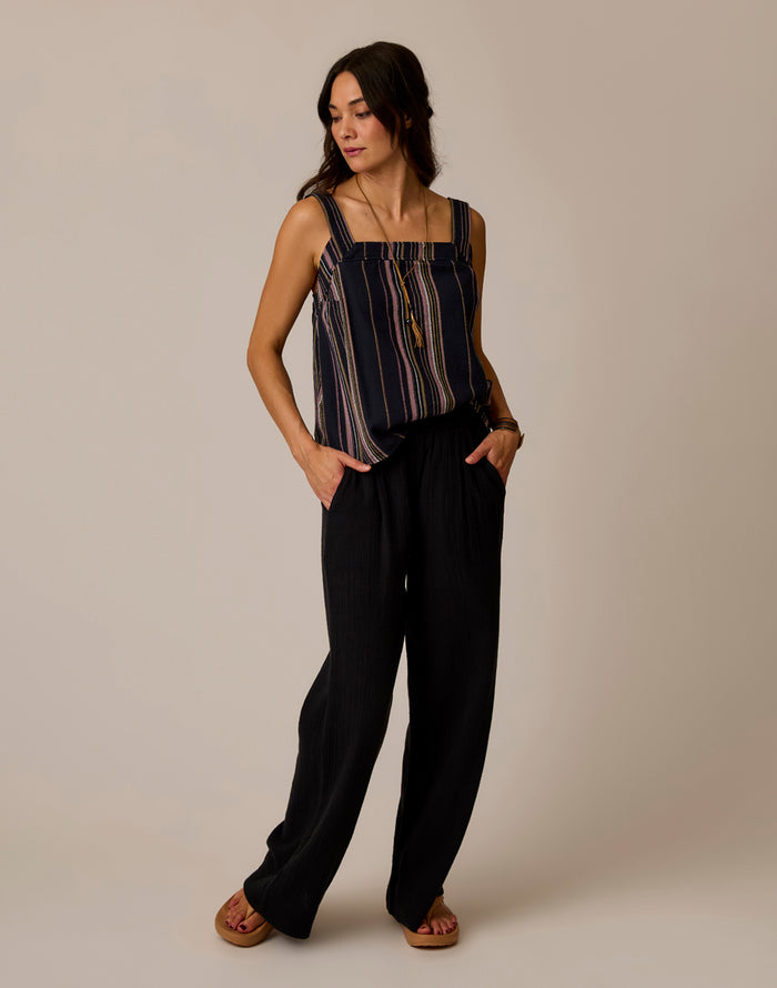 Nico Gauze Pant: Black