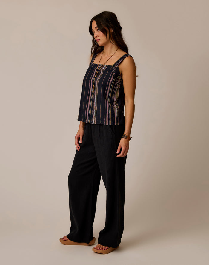 Nico Gauze Pant: Black