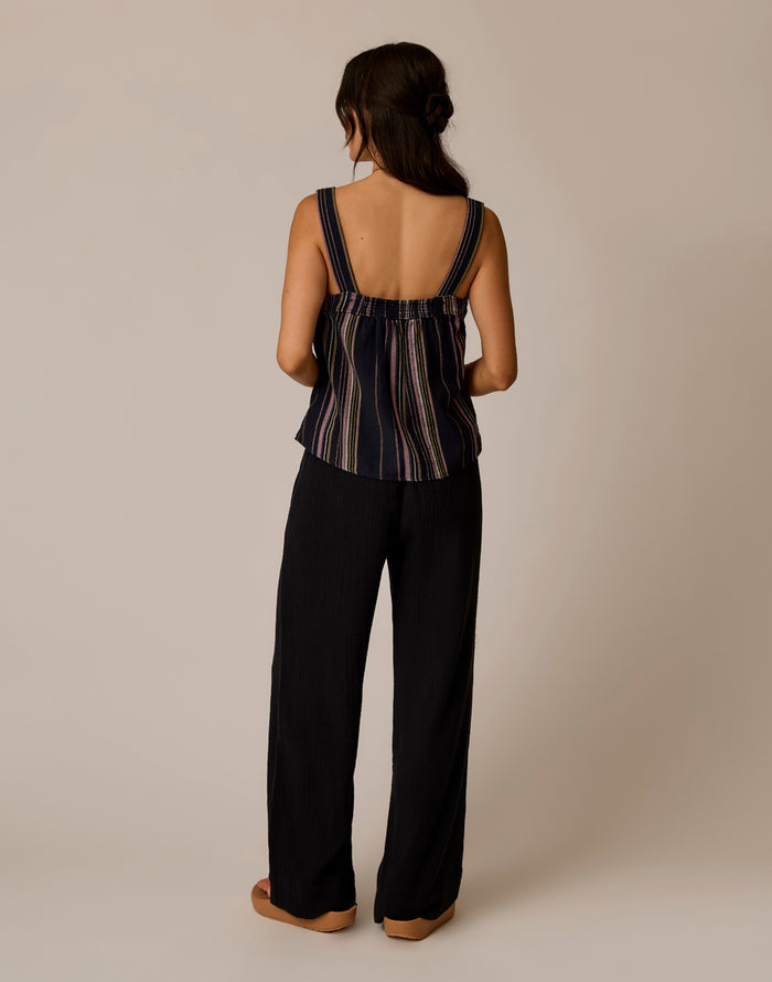 Nico Gauze Pant: Black