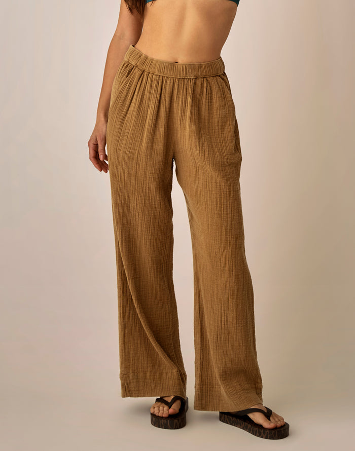 Nico Gauze Pant: Golden