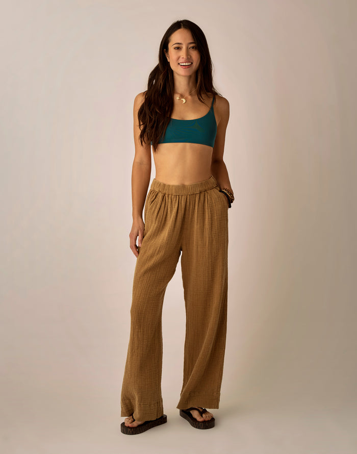 Nico Gauze Pant: Golden