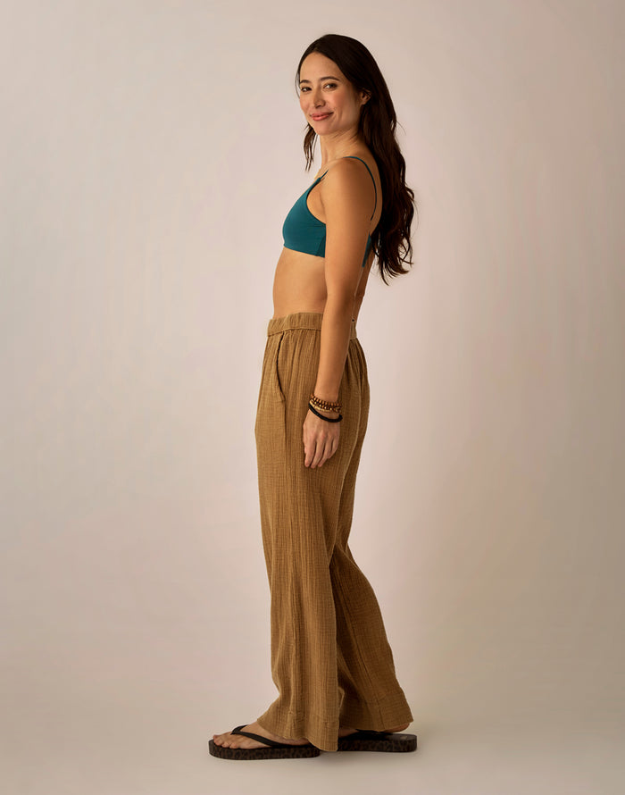 Nico Gauze Pant: Golden