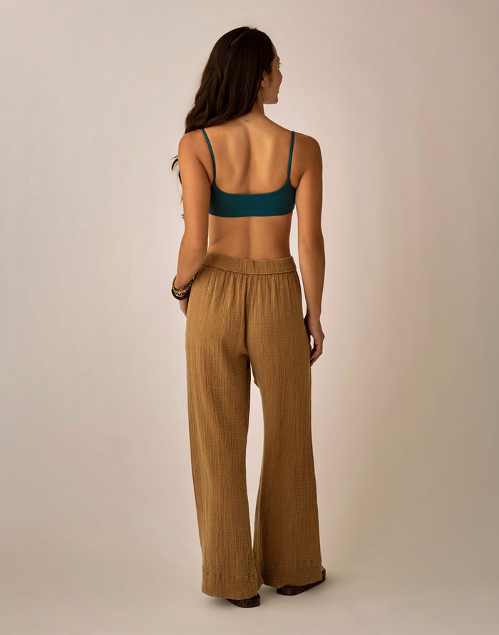 Nico Gauze Pant: Golden