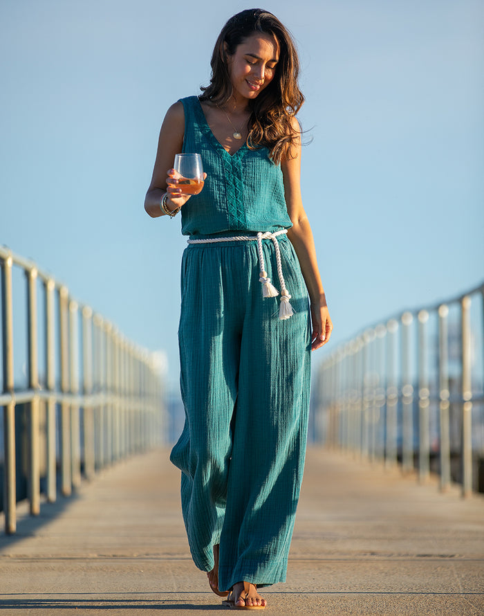 Nico Gauze Pant: Nightdive Acid Wash