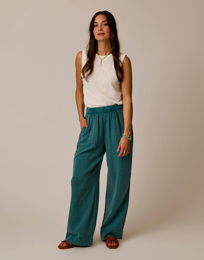 Nico Gauze Pant: Nightdive Acid Wash