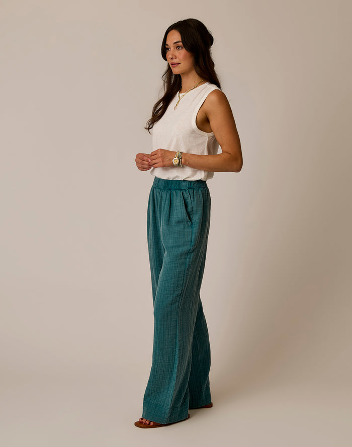 Nico Gauze Pant: Nightdive Acid Wash