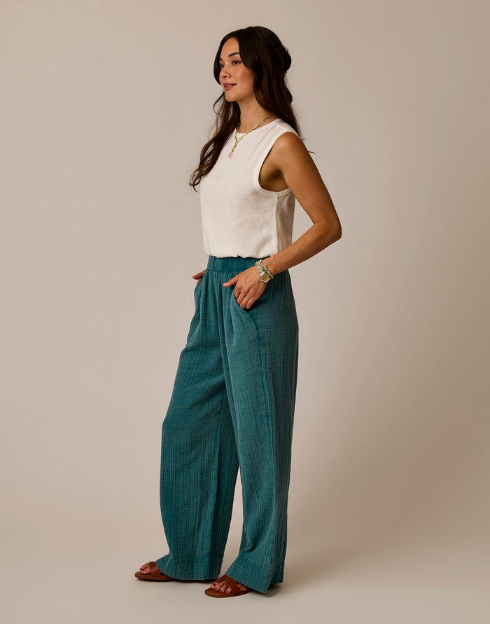 Nico Gauze Pant: Nightdive Acid Wash
