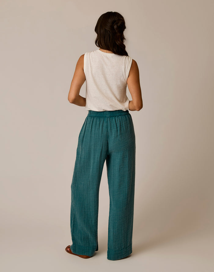 Nico Gauze Pant: Nightdive Acid Wash