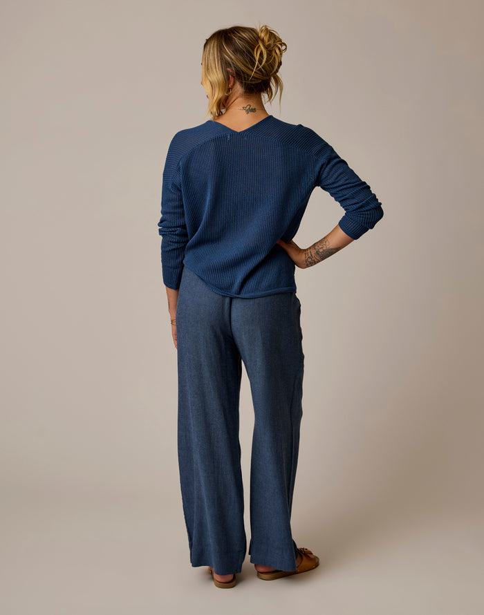 Nico Linen Pant: Captain Chambray
