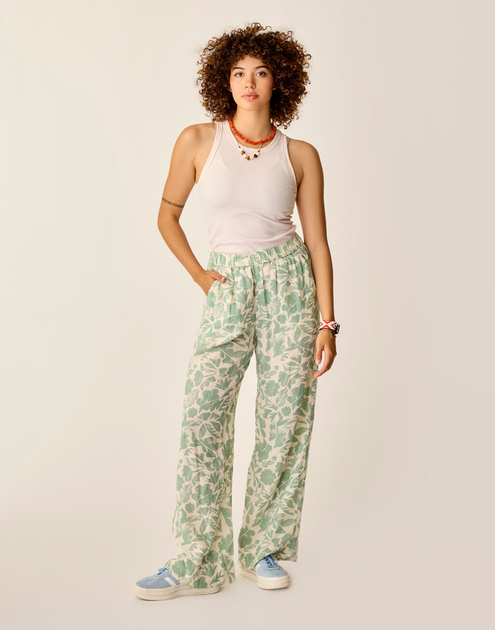 Nico Linen Pant: Haze Mezcal - FINAL SALE