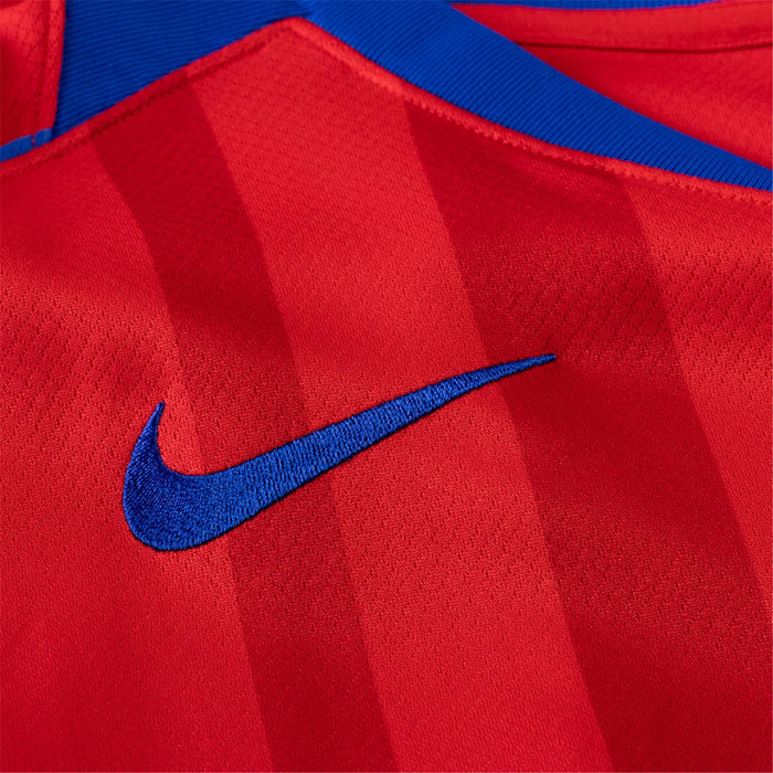 Nike Men's Paris Saint - Germain João Neves T90 Third Jersey w/ Champions League Patches 25/26 (Sport Red/Hyper Royal) | SoccerWearhouse