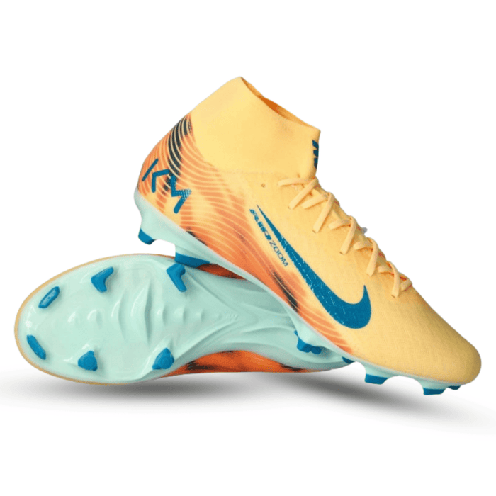 Nike Zoom Superfly 10 Academy KM Firm/Multi Ground Soccer Cleats (Melon Tint/Neo Turq/Igloo) | SoccerWearhouse