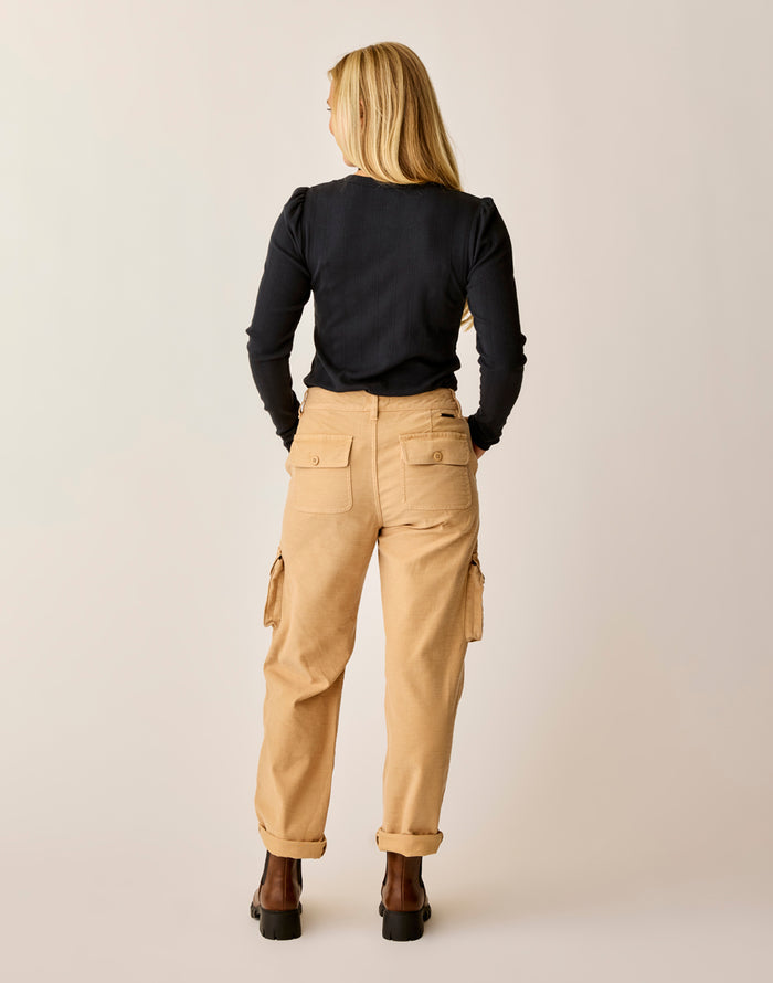 Nina Cargo Pant: Camel