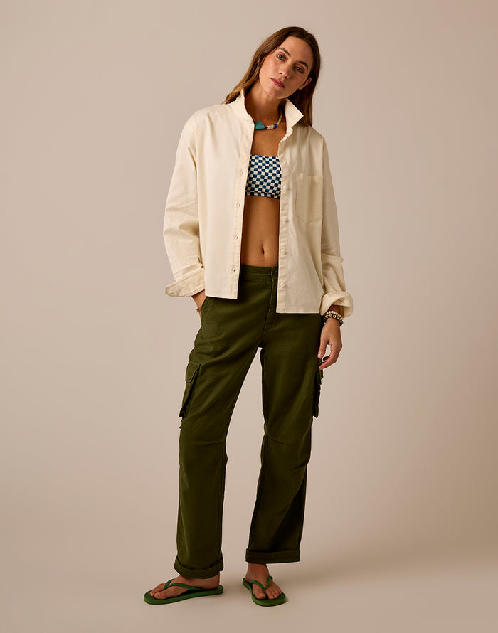 Nina Cargo Pant: Fir