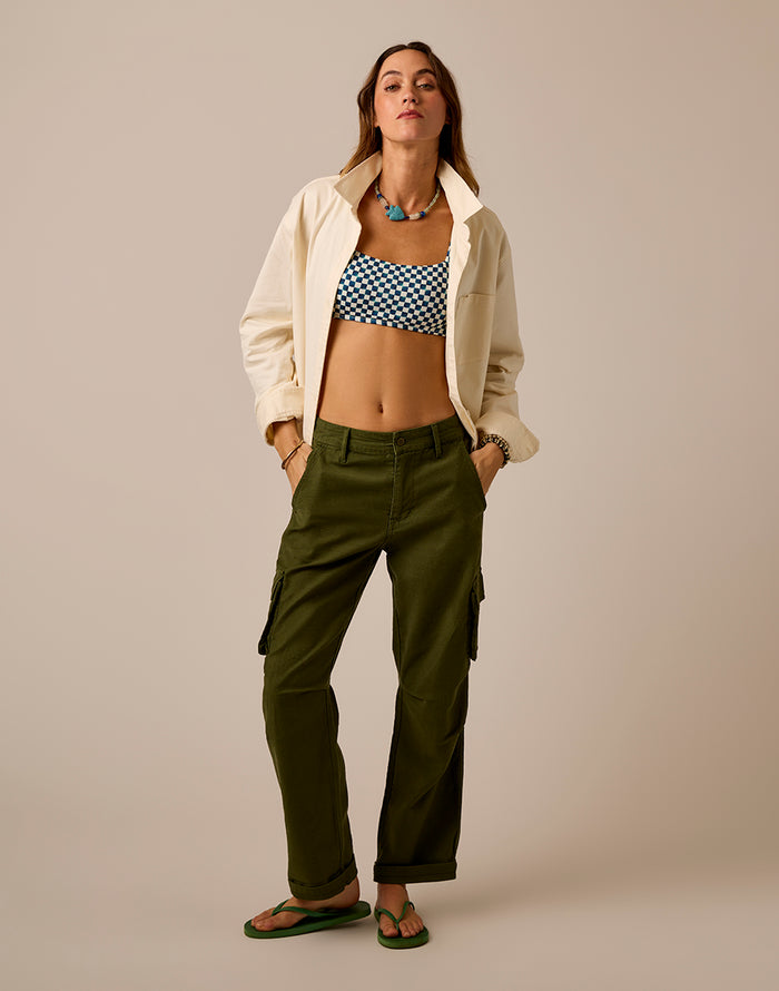 Nina Cargo Pant: Fir