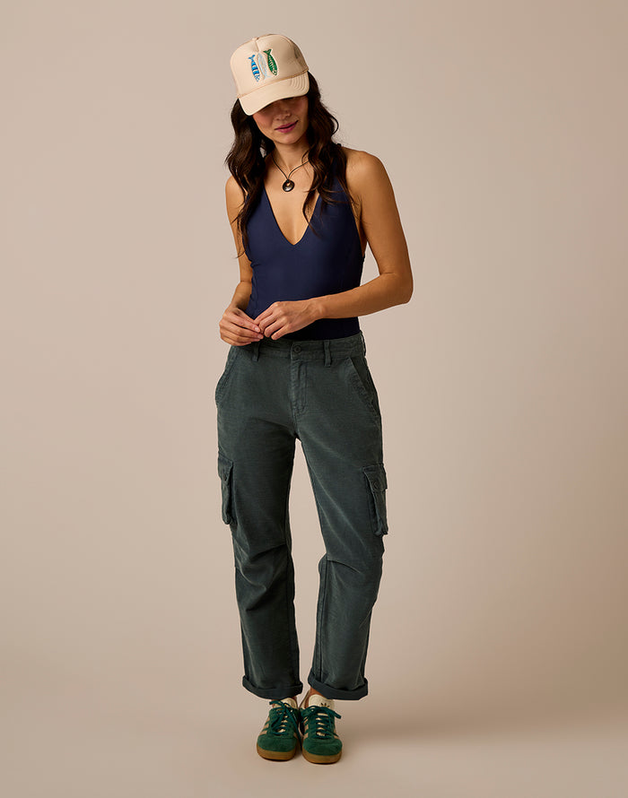 Nina Cargo Pant: Slate