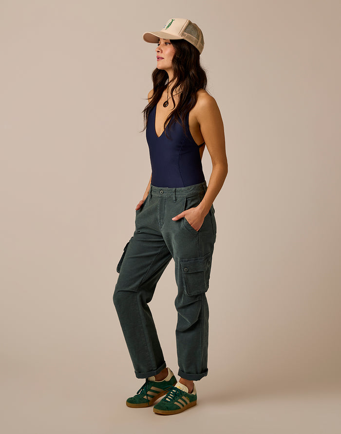 Nina Cargo Pant: Slate