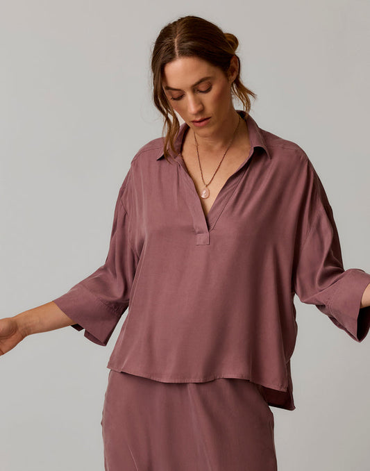 Nova Kindsilk Top: Rose Taupe