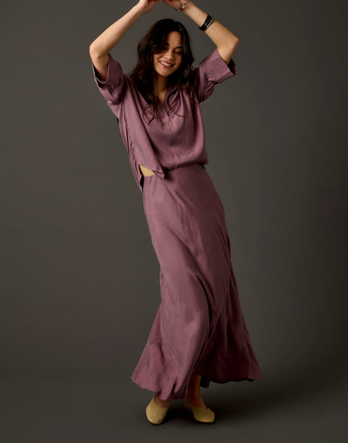 Nova Kindsilk Top: Rose Taupe