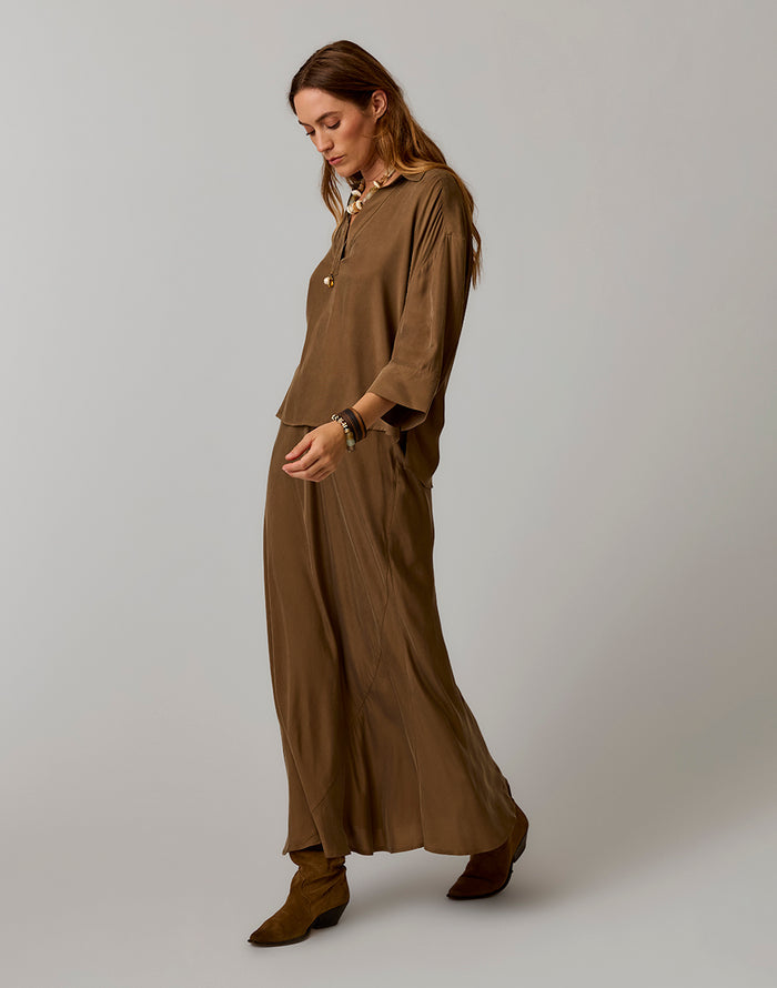Nova Kindsilk Top: Teak
