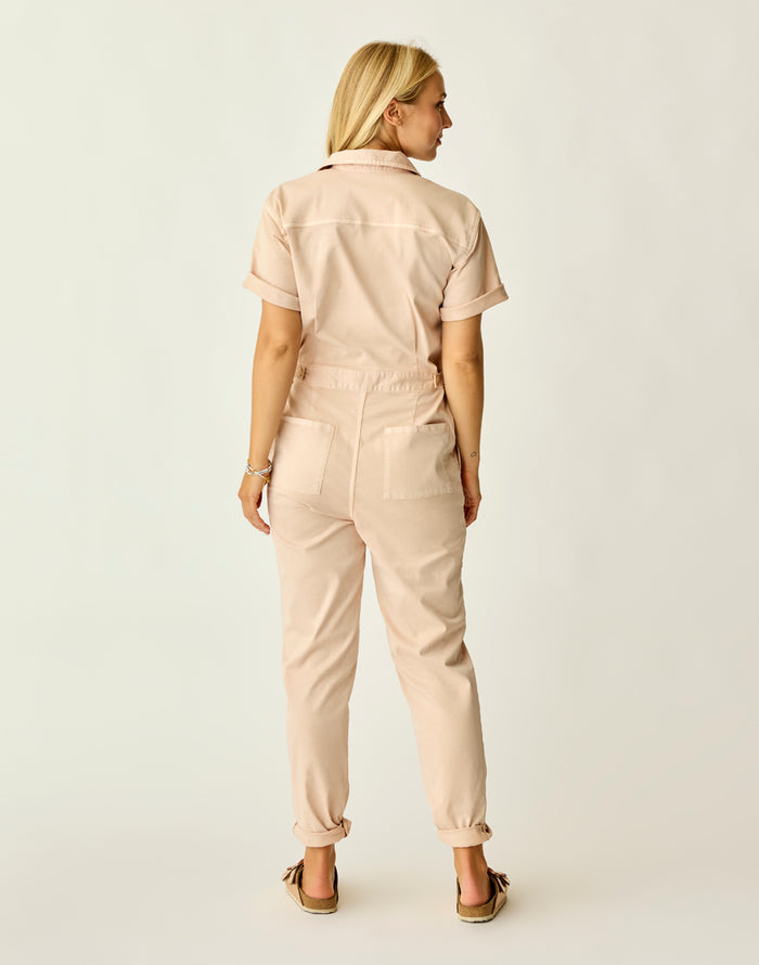 Nyla Twill Jumpsuit: Biscuit - FINAL SALE