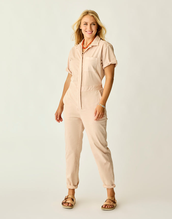 Nyla Twill Jumpsuit: Biscuit - FINAL SALE