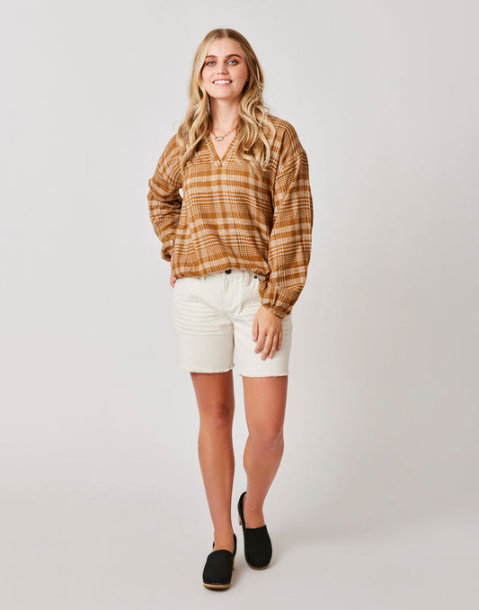 Oahu 6" Railroad Stripe Short: Birch Stripe - FINAL SALE
