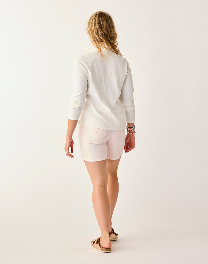 Oahu Hi Rise 6" Short: Pastel Embroidery - FINAL SALE